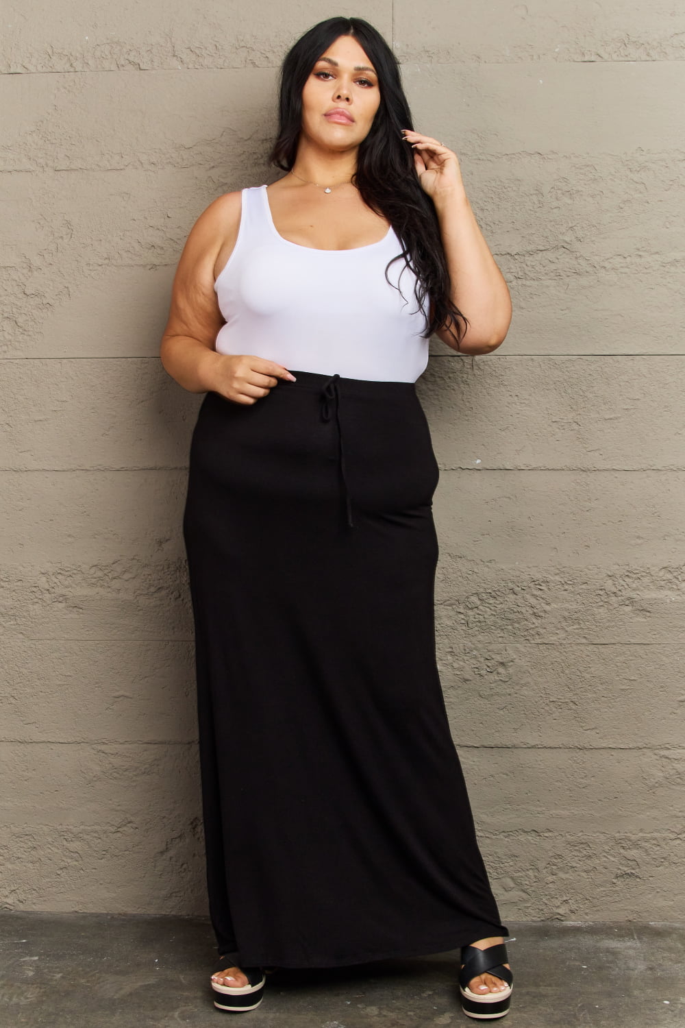 For The Day Flare Maxi Skirt in BlackMaxi SkirtCulture Code