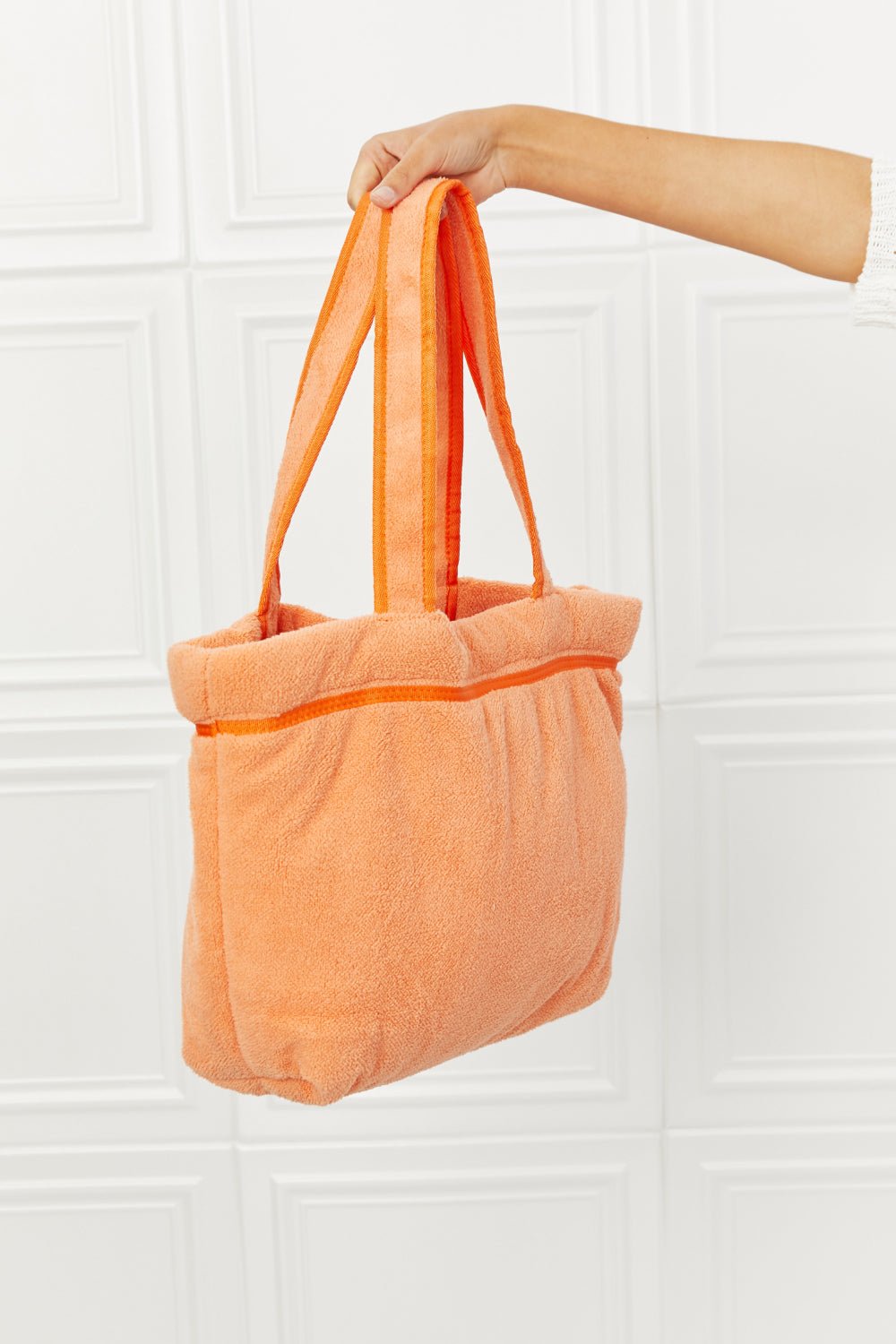 Terry Cloth Tote Bag in TangerineTote BagFame