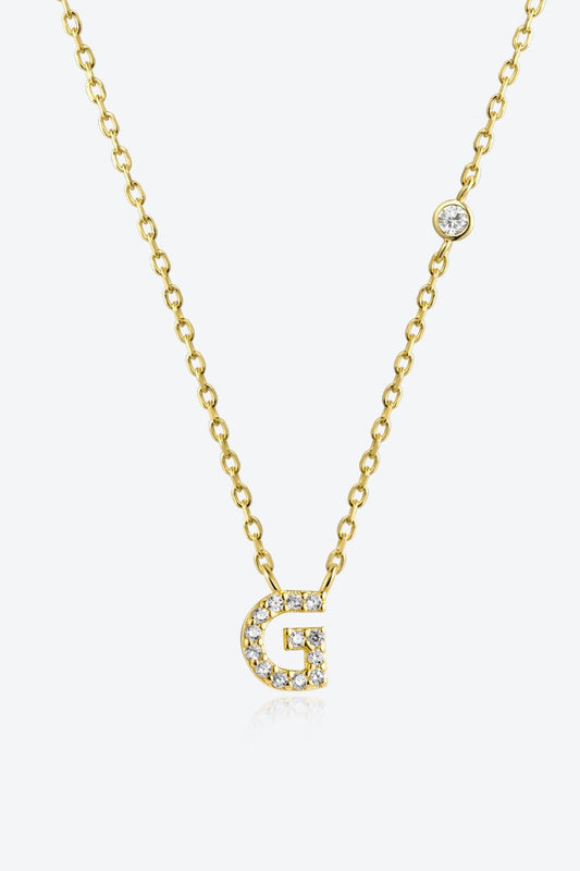 G To K Zircon Initial NecklaceNecklaceBeach Rose Co.