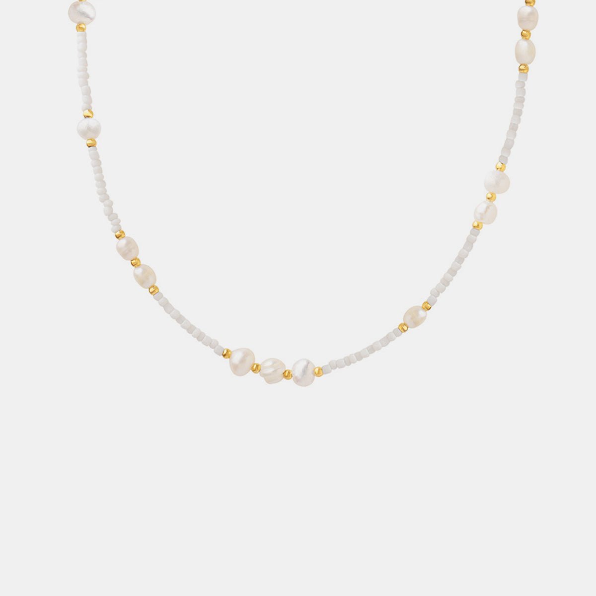 Glass Bead & Freshwater Pearl NecklaceNecklaceBeach Rose Co.