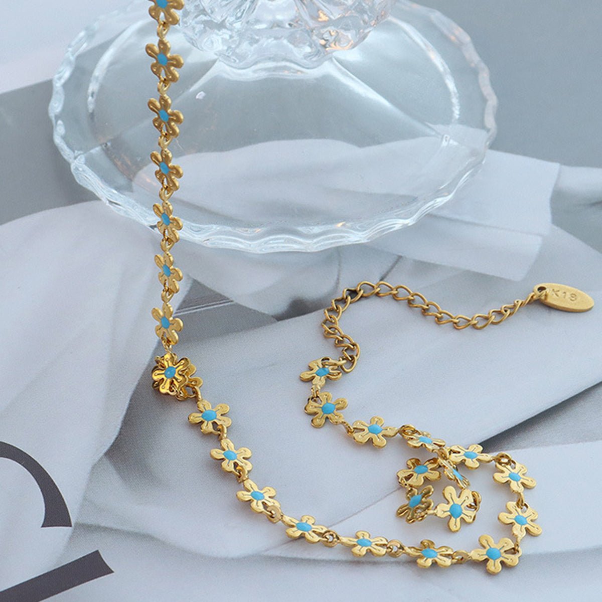 Gold Flower Chain NecklaceNecklaceBeach Rose Co.