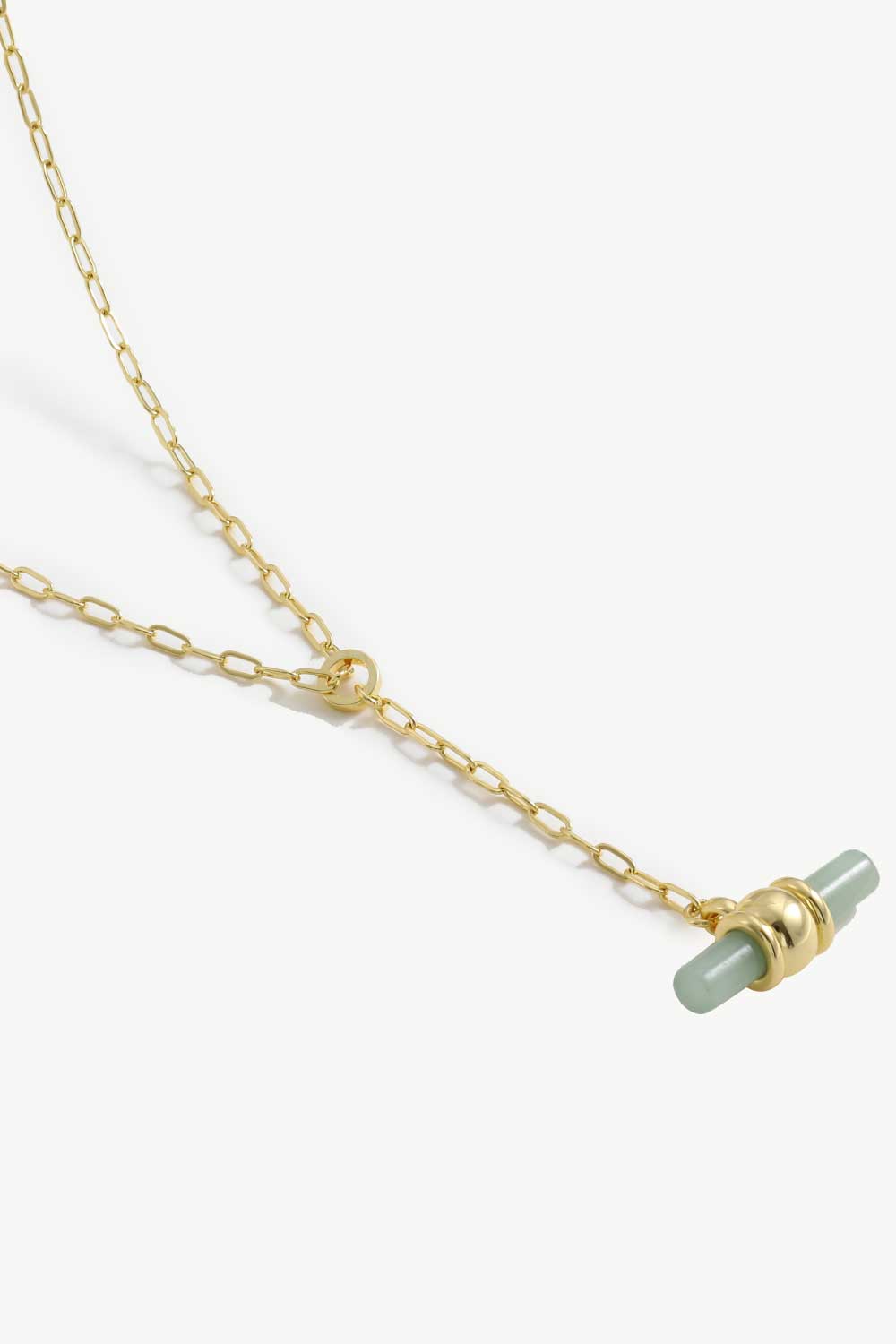 Gold-Plated Bar Pendant OT Chain NecklaceNecklaceBeach Rose Co.