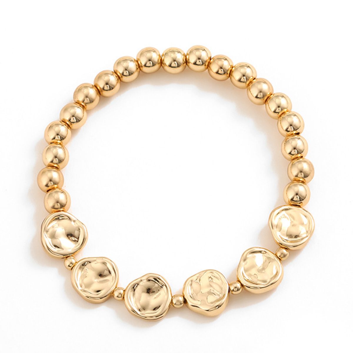 Gold-Plated Brass Beaded BraceletBraceletBeach Rose Co.