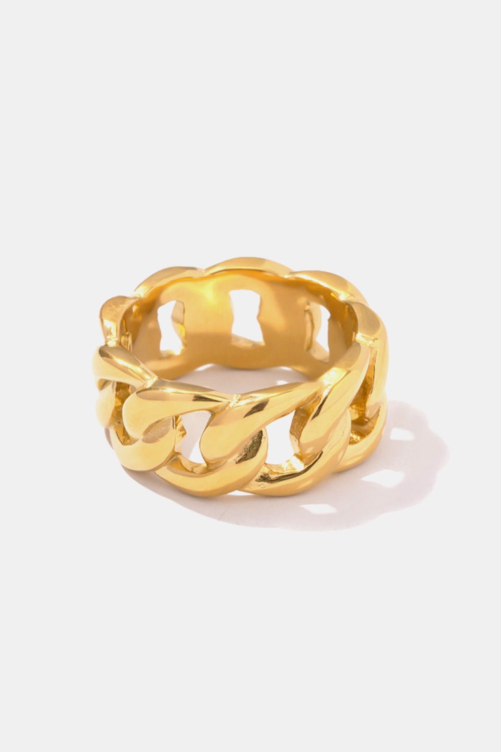 Gold-Plated Curb Chain RingRingBeach Rose Co.