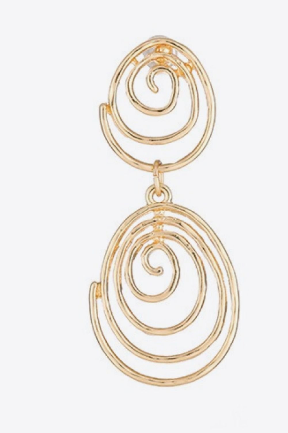Gold-Plated Spiral Drop EarringsEarringsBeach Rose Co.