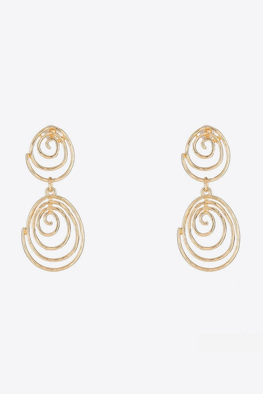 Gold-Plated Spiral Drop EarringsEarringsBeach Rose Co.