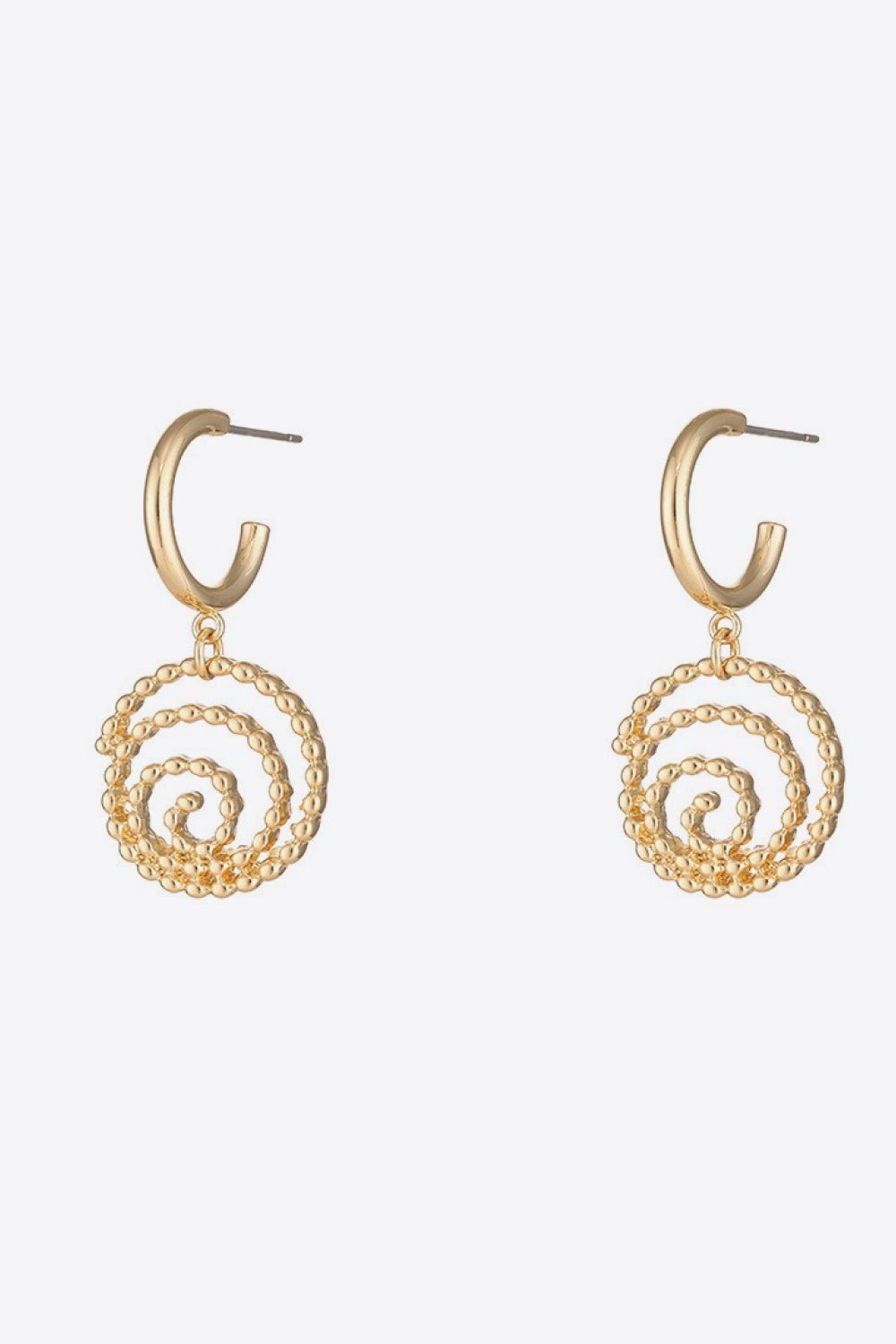 Gold-Plated Spiral Drop EarringsEarringsBeach Rose Co.