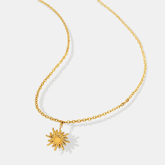 Gold Sunburst Pendant NecklaceNecklaceBeach Rose Co.