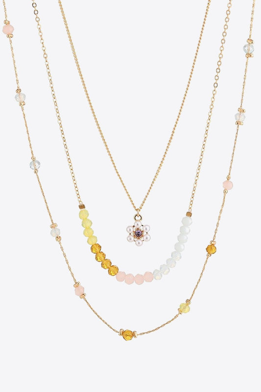 Gold Tone Three-Piece Necklace SetNecklaceBeach Rose Co.