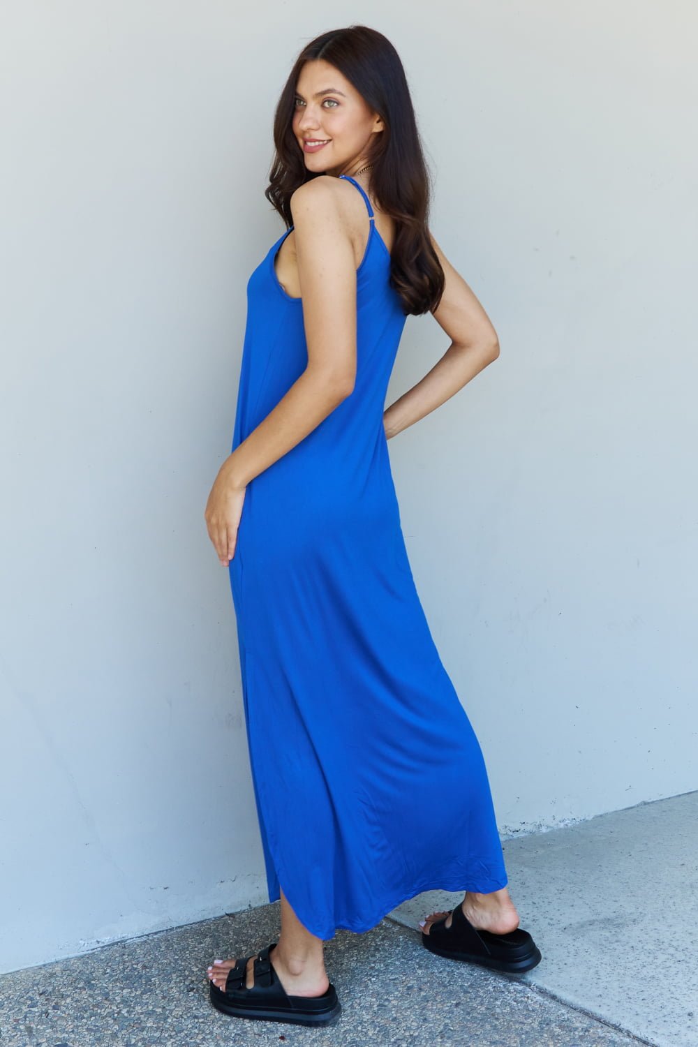 Cami Side Slit Maxi Dress in Royal BlueMaxi DressNinexis
