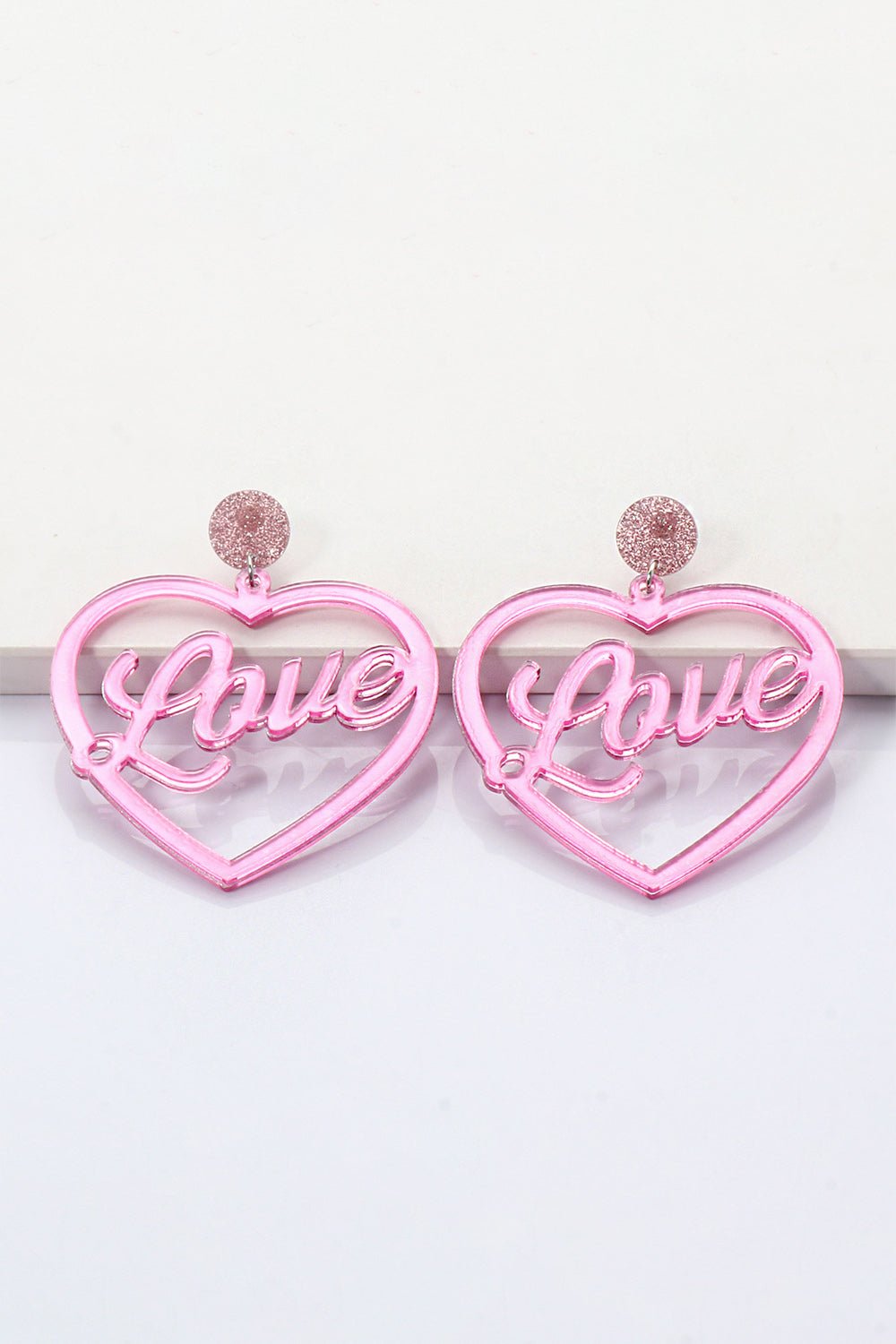 Heart Acrylic Dangle EarringsEarringsBeach Rose Co.