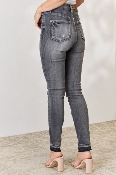 High Waist Tummy Control Skinny Jeans in Grey by Judy BlueJeansJudy Blue