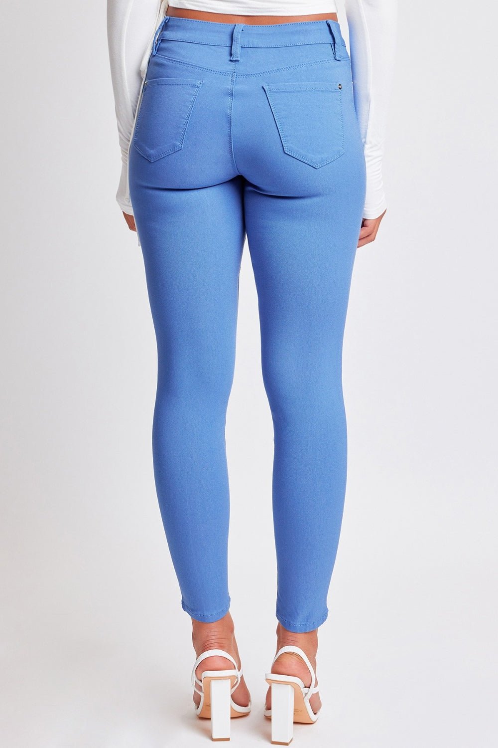 Hyperstretch Mid-Rise Skinny Pants in BluePantsYMI Jeanswear