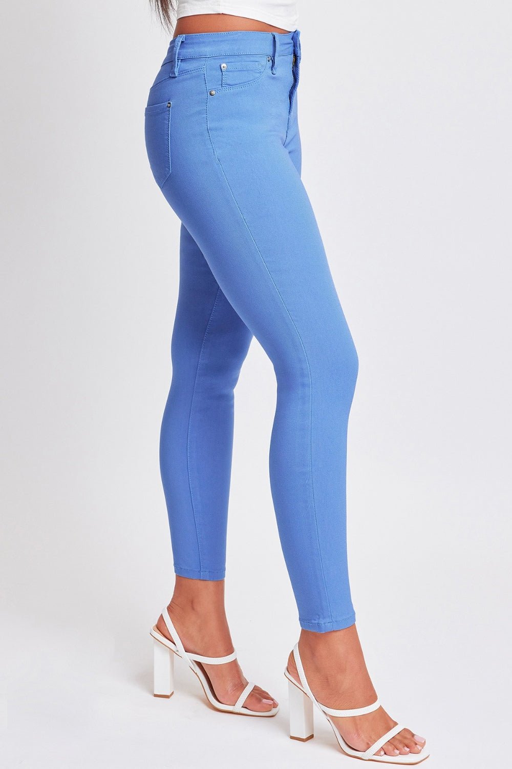 Hyperstretch Mid-Rise Skinny Pants in BluePantsYMI Jeanswear