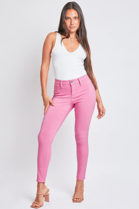 Hyperstretch Mid-Rise Skinny Pants in FlamingoPantsYMI Jeanswear