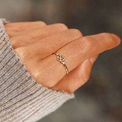 Infinity Heart 925 Sterling Silver Ring in GoldRingBeach Rose Co.