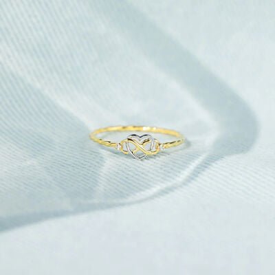 Infinity Heart 925 Sterling Silver Ring in GoldRingBeach Rose Co.