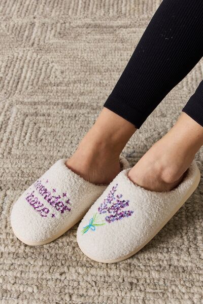 Lavender Haze Sequin Pattern Cozy SlippersSlippersMelody