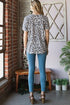 Leopard Print Crew Neck Petal Sleeve T-Shirt in TaupeT-ShirtHeimish