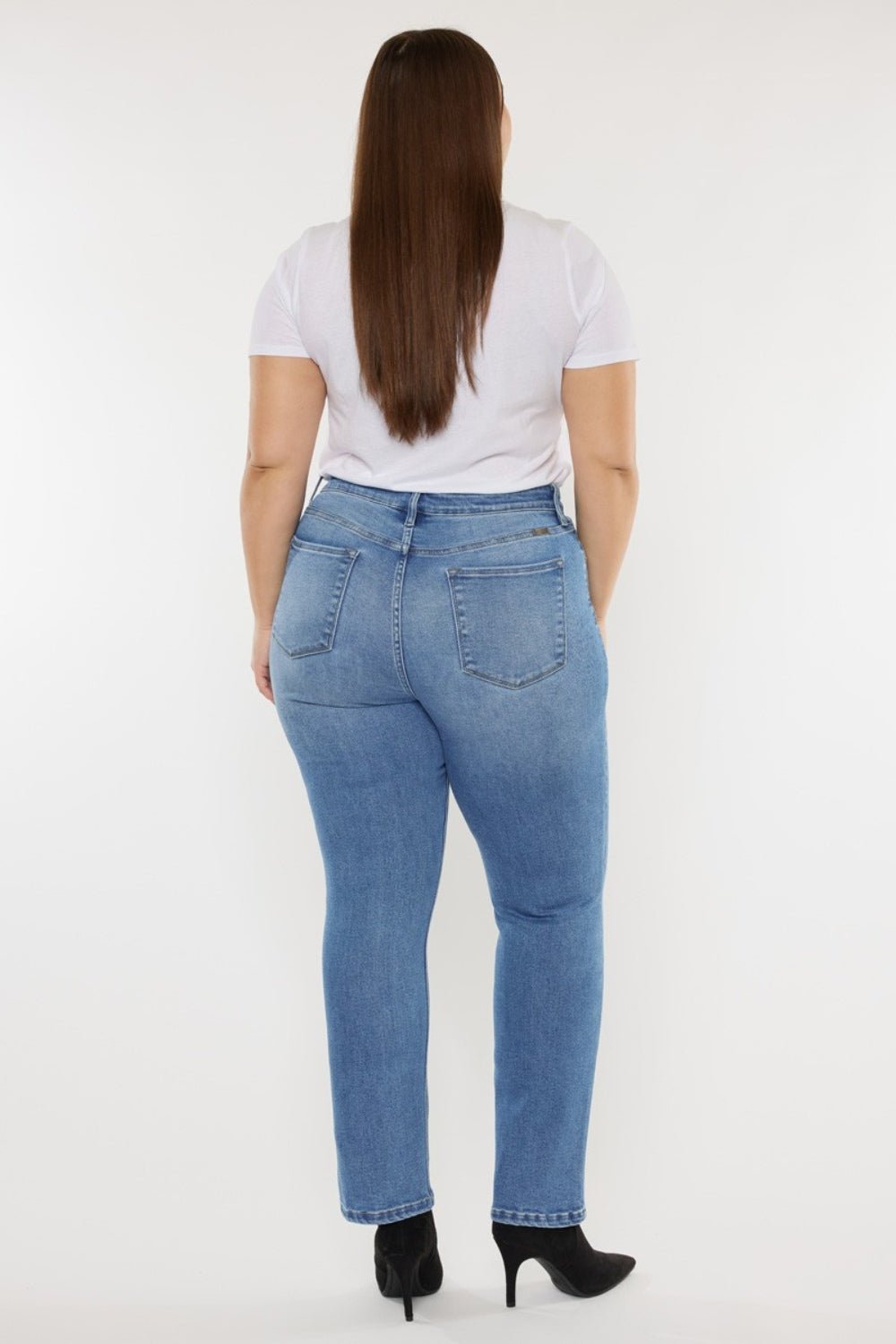 Medium Wash Distressed High Waist JeansJeansKancan