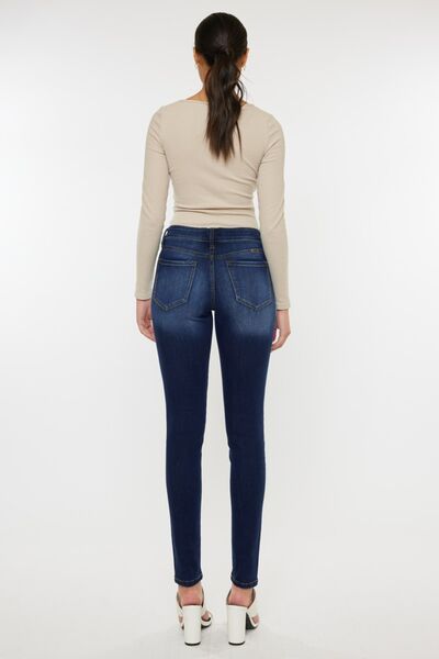 Mid Rise Dark Wash Gradient Skinny JeansJeansKancan