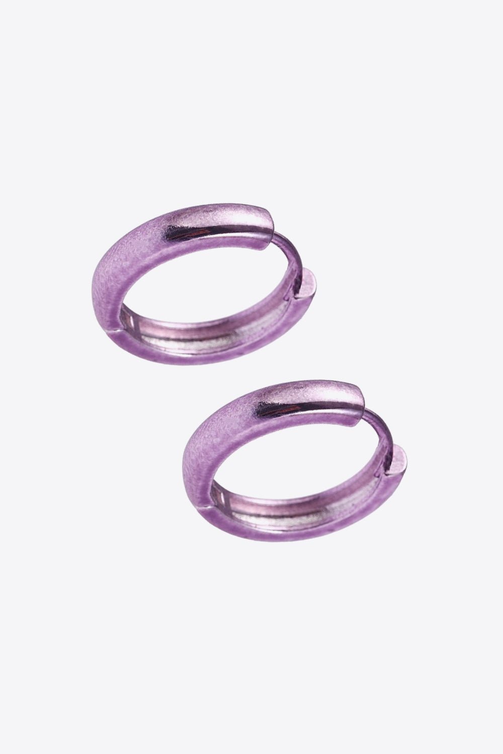 Minimalist Huggie Earrings in LavenderEarringsBeach Rose Co.
