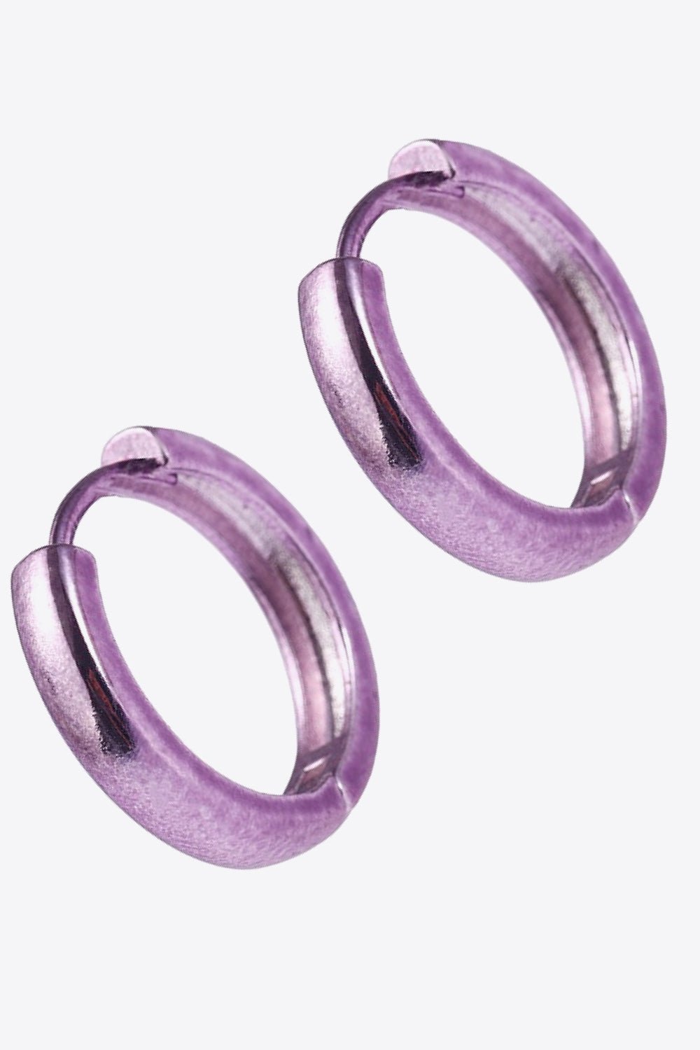 Minimalist Huggie Earrings in LavenderEarringsBeach Rose Co.