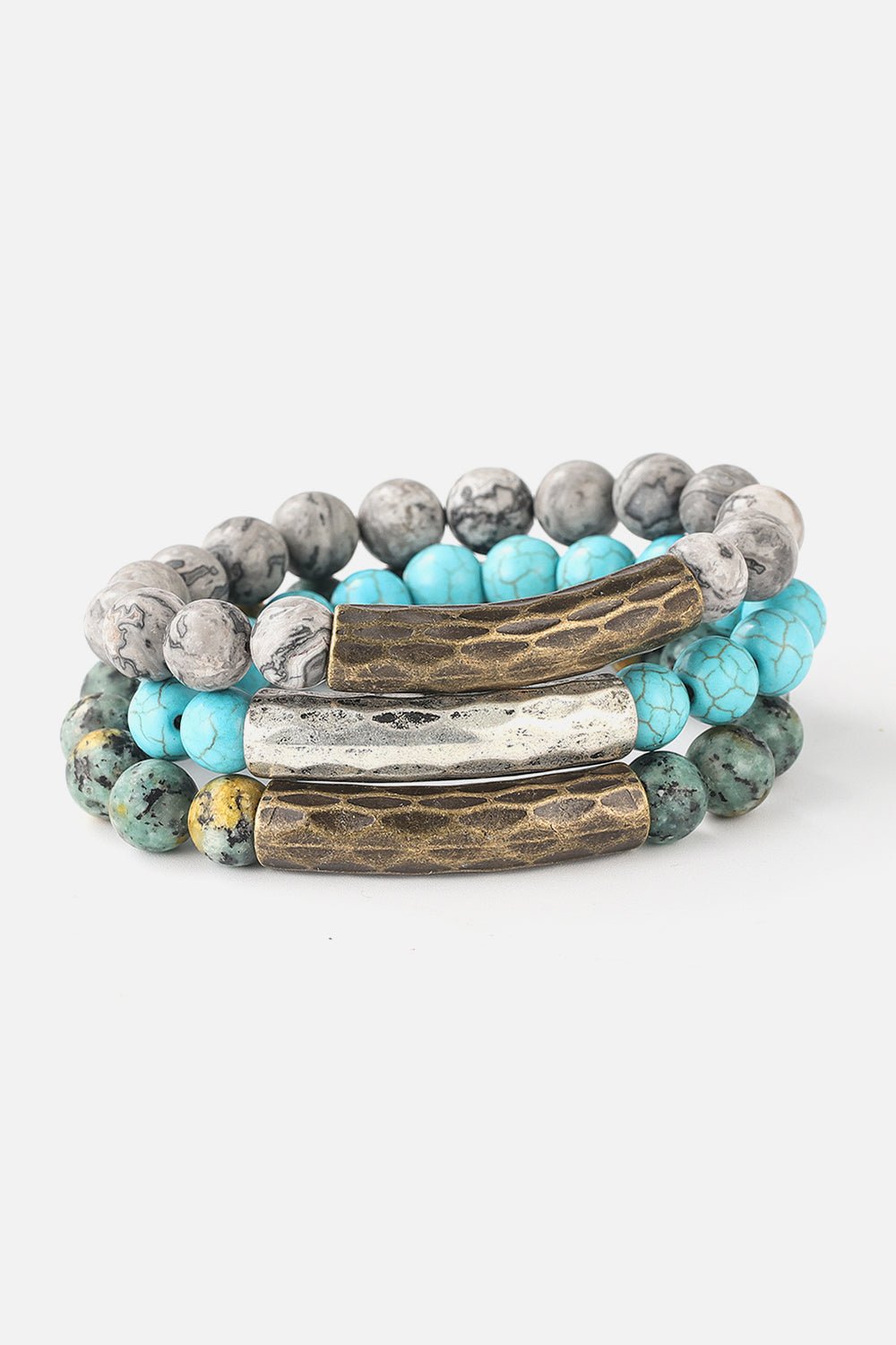 Natural Stone Beaded BraceletBraceletBeach Rose Co.