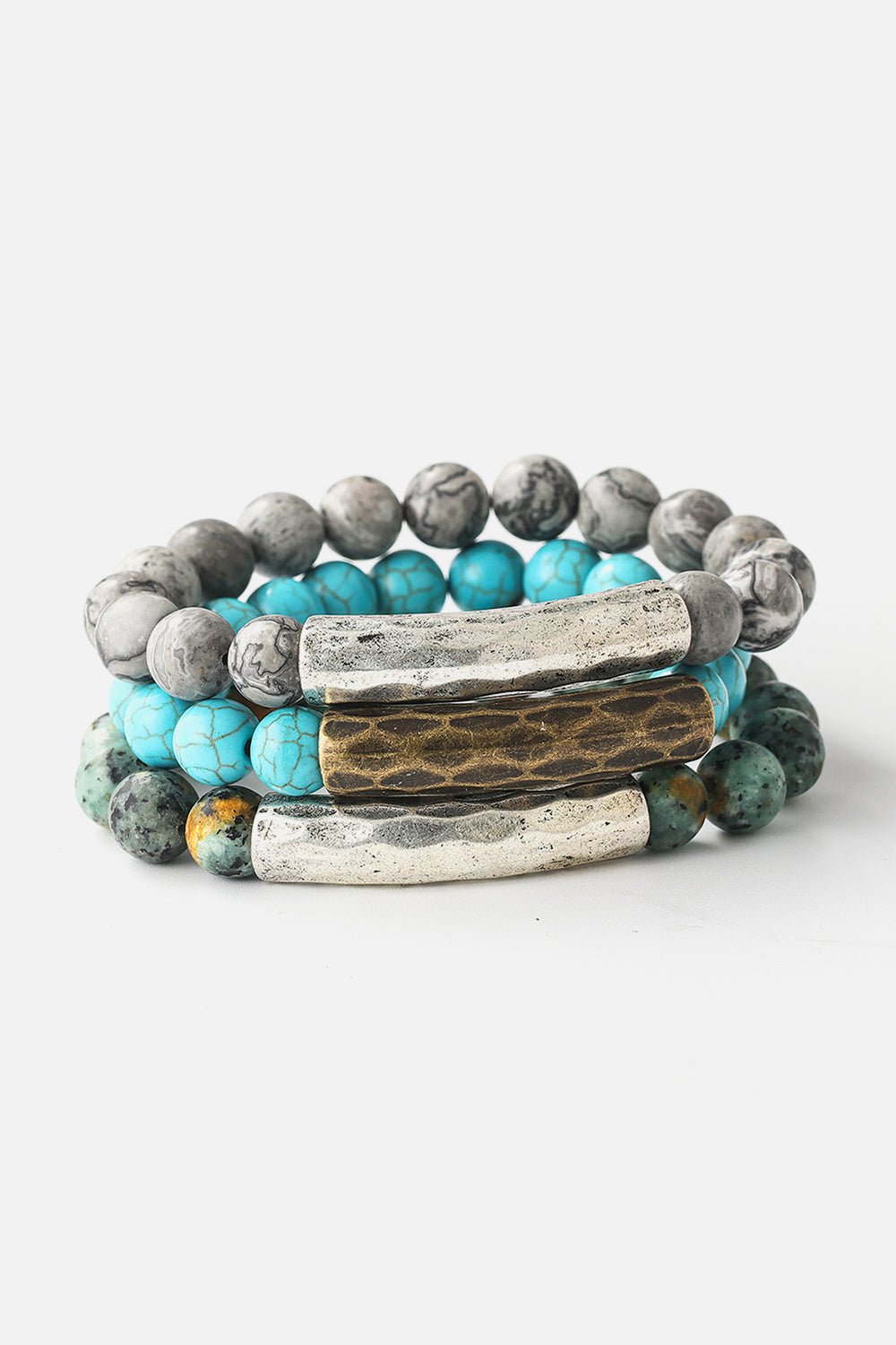 Natural Stone Beaded BraceletBraceletBeach Rose Co.