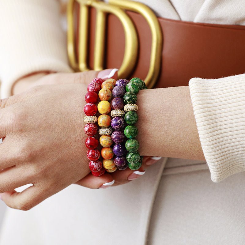 Natural Stone Beaded BraceletBraceletBeach Rose Co.