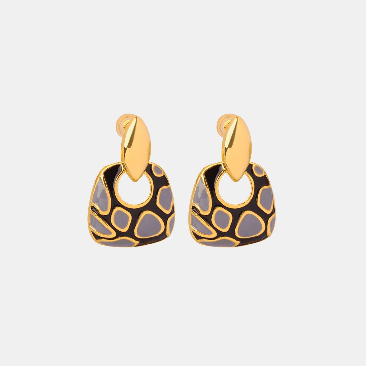 Oil Drip Gold EarringsEarringsBeach Rose Co.