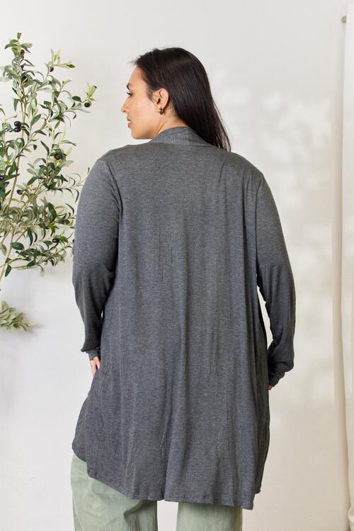 Open Front Cardigan with Pockets in CharcoalCardiganCeleste Design