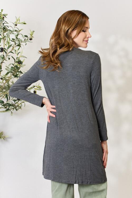 Open Front Cardigan with Pockets in CharcoalCardiganCeleste Design