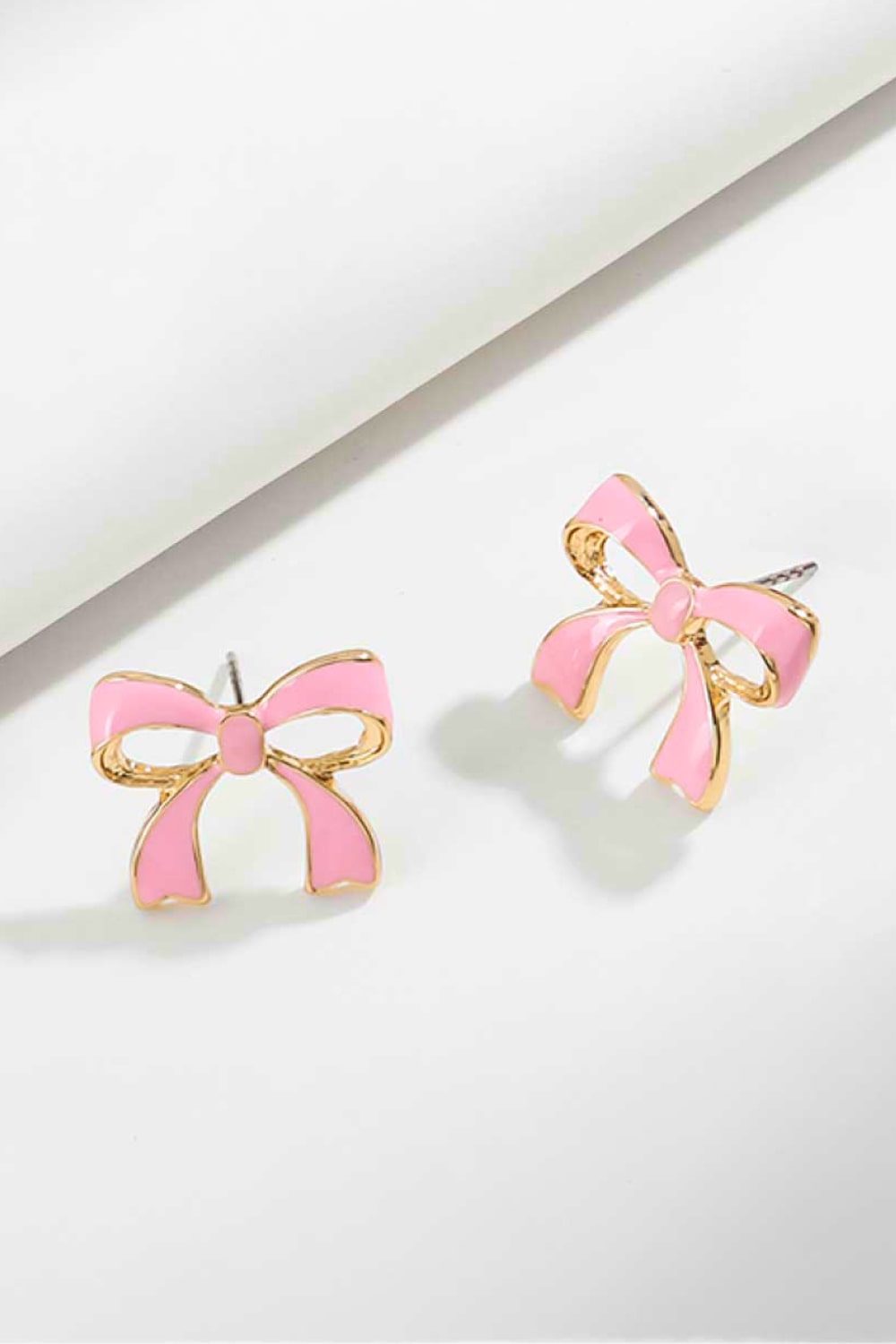Pink Bow-Shaped EarringsEarringsBeach Rose Co.