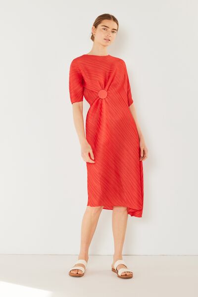 Pleated Dolman Sleeve Midi DressMidi DressMarina West Swim