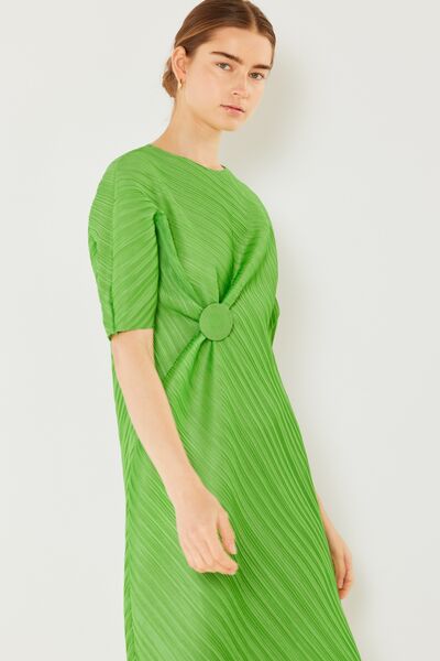 Pleated Dolman Sleeve Midi DressMidi DressMarina West Swim