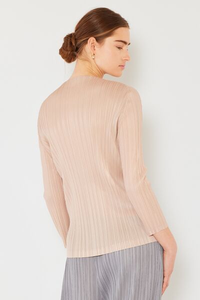 Pleated Long Sleeve Boatneck TopTopMarina West Swim