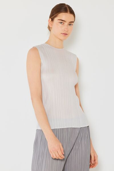 Pleated Sleeveless Crewneck TankTankMarina West Swim