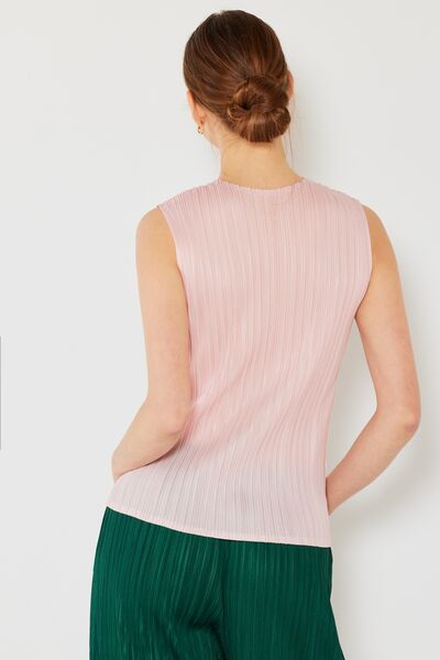 Pleated Sleeveless Crewneck TankTankMarina West Swim