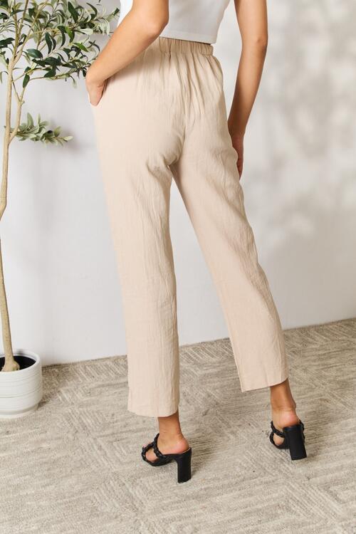 Pull-On Pants with Pockets in KhakiPantsDouble Take