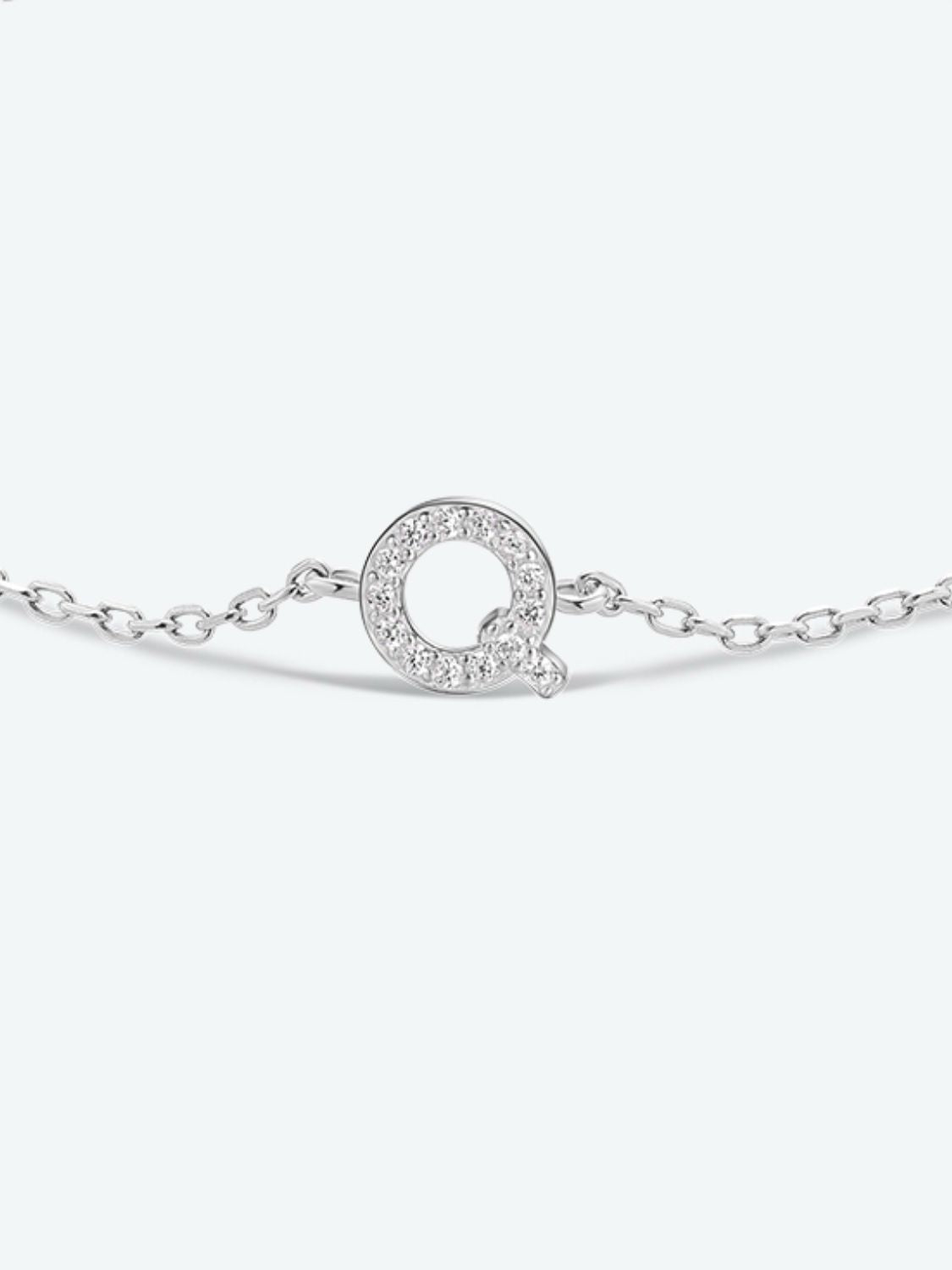 Q To U Zircon Initial BraceletBraceletBeach Rose Co.