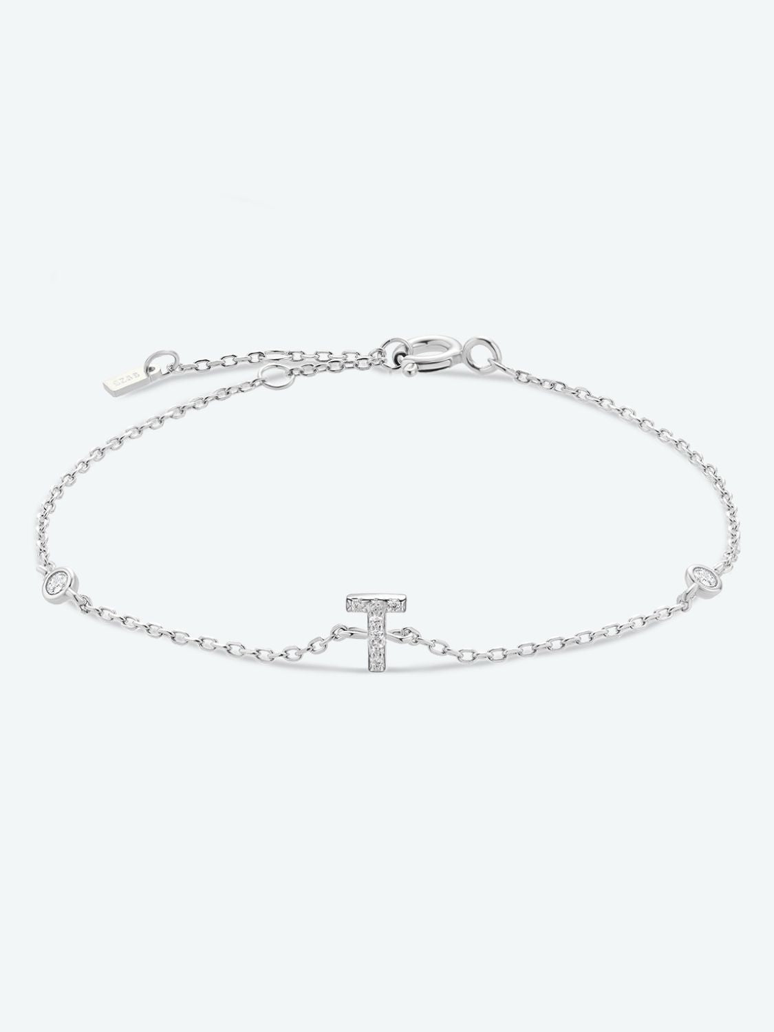 Q To U Zircon Initial BraceletBraceletBeach Rose Co.