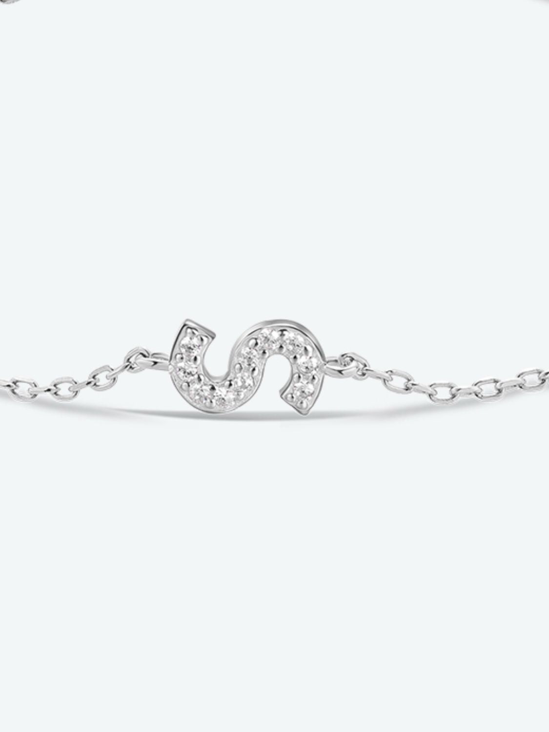 Q To U Zircon Initial BraceletBraceletBeach Rose Co.