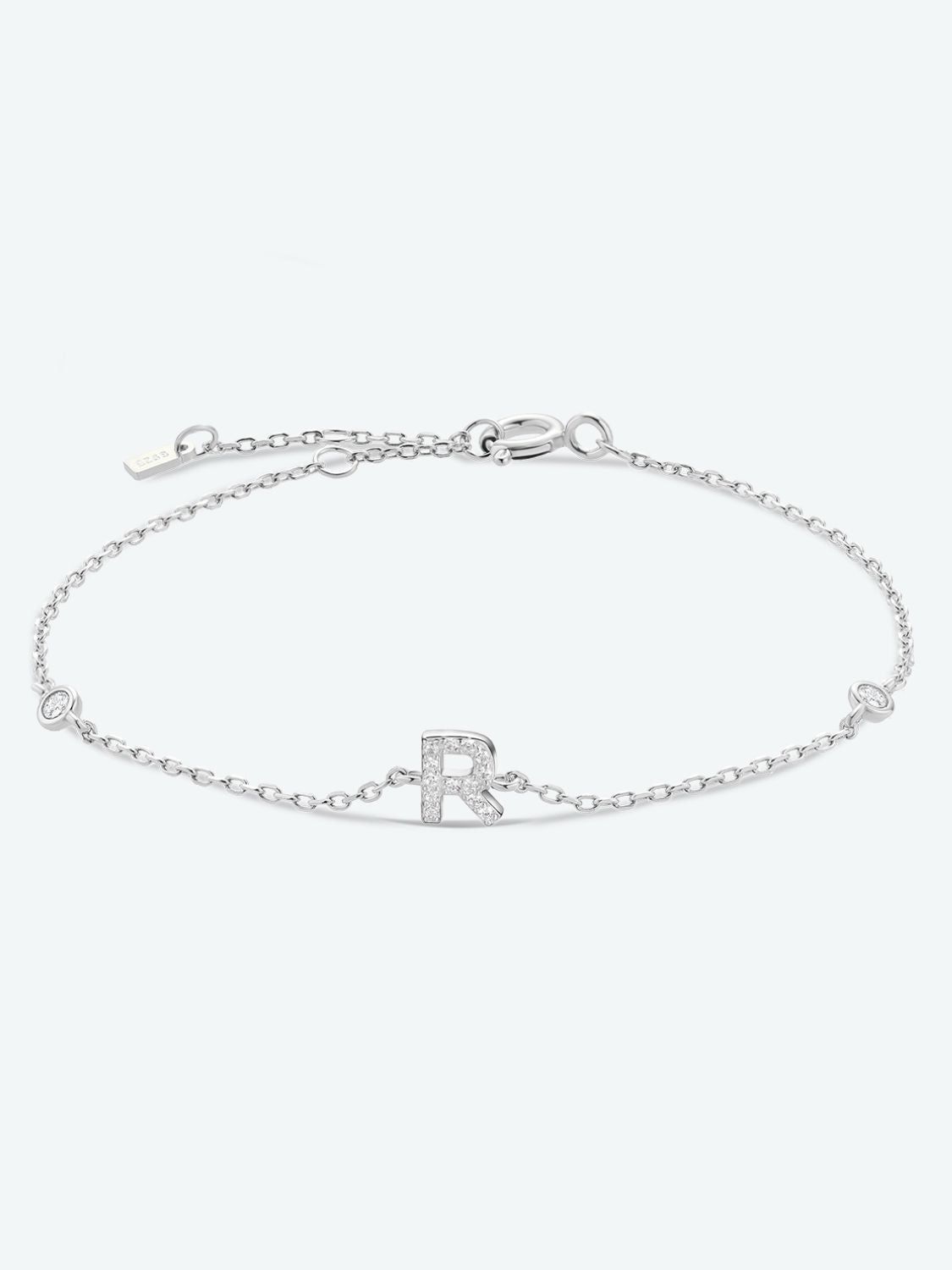 Q To U Zircon Initial BraceletBraceletBeach Rose Co.