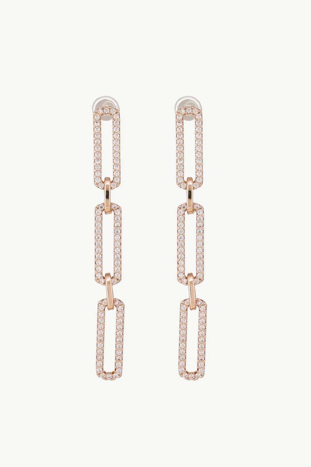 Rhinestone Chunky Chain Drop EarringsEarringsBeach Rose Co.