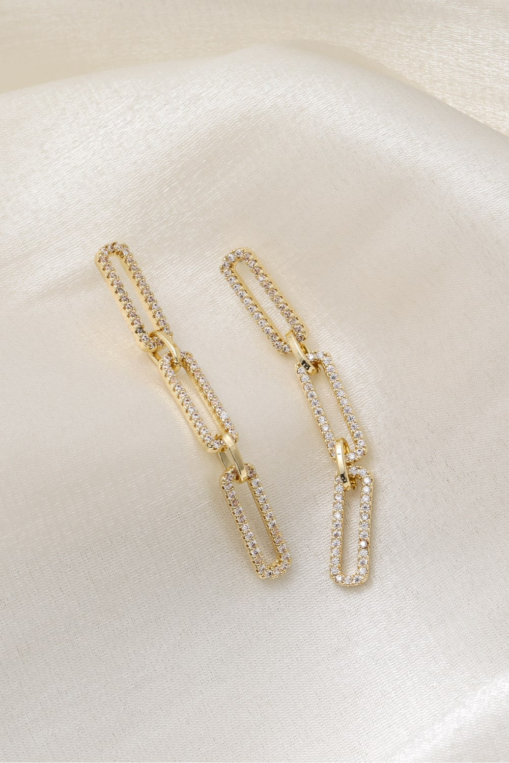 Rhinestone Chunky Chain Drop EarringsEarringsBeach Rose Co.