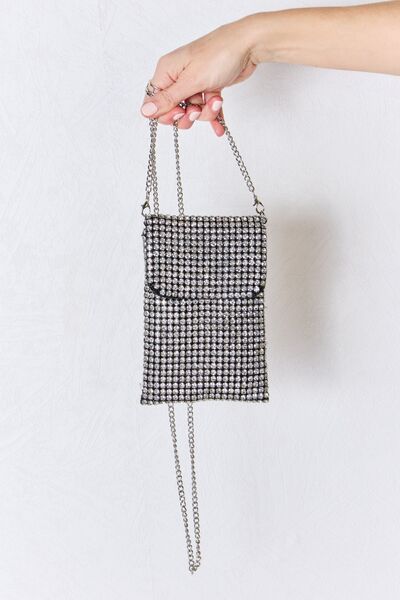 Rhinestone Mini Crossbody Bag in SilverCrossbody BagForever Link