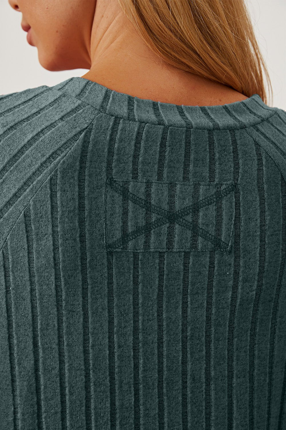 Ribbed Long Sleeve Thumbhole T-ShirtT-ShirtBasic Bae