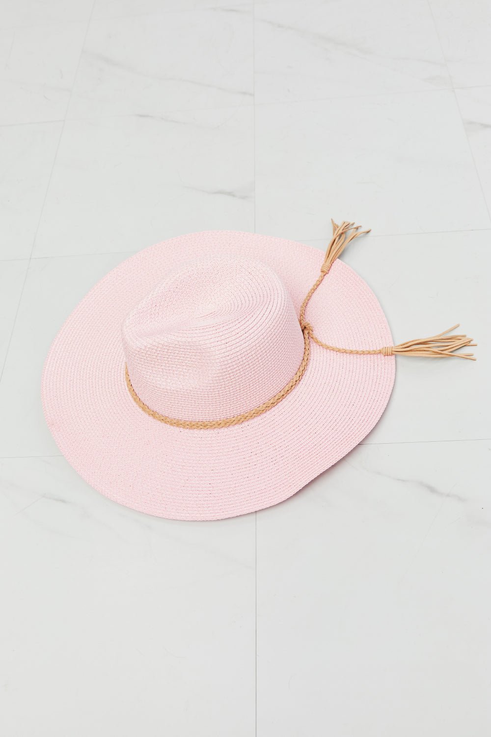 Straw Hat in Carnation PinkHatFame