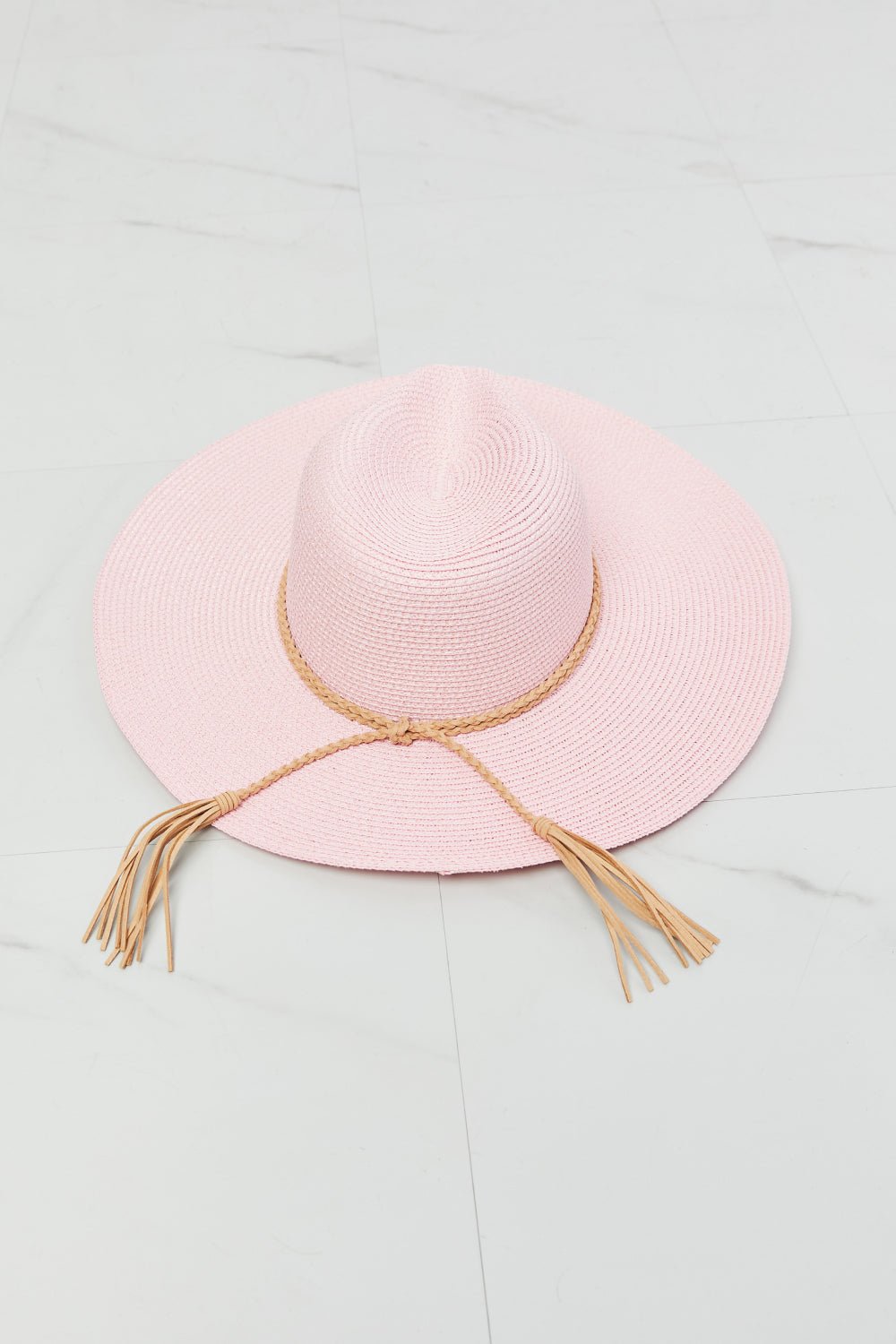 Straw Hat in Carnation PinkHatFame